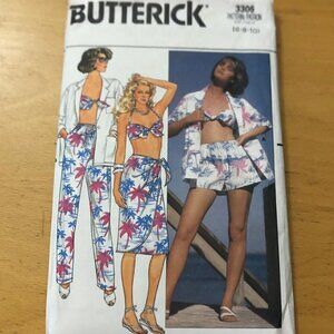 🛒 $6 - Vintage Sewing Pattern 3306 12-16 Shorts Skirt Pants Shorts Swim Beach